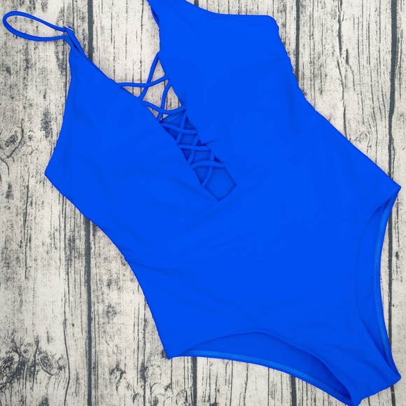 ❌LAST ONE❌ Sexy Blue One Piece Print Monokini - Picture 4 of 4